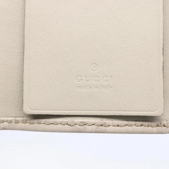 GUCCI Guccissima GG Canvas Key Case Leather White Auth - Picture 11 of 16